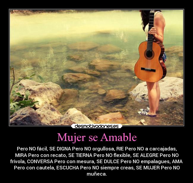 Mujer se Amable - 