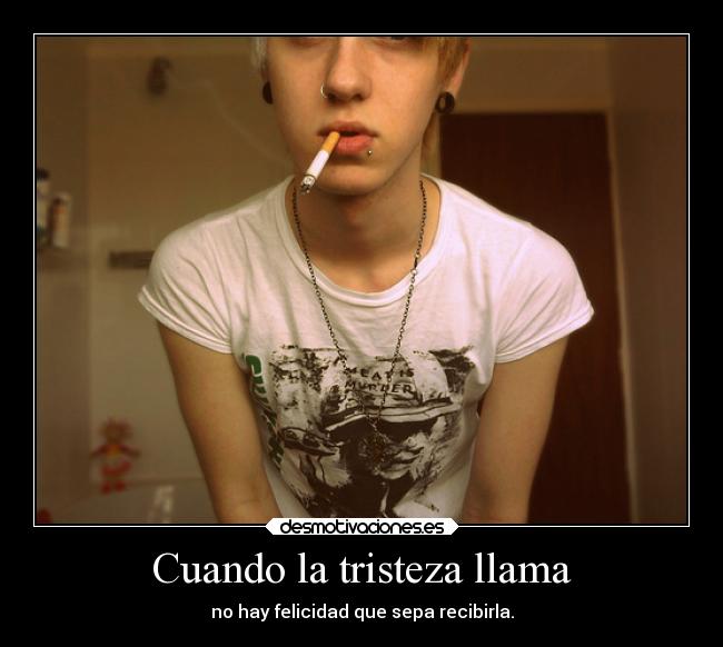 Cuando la tristeza llama - no hay felicidad que sepa recibirla.