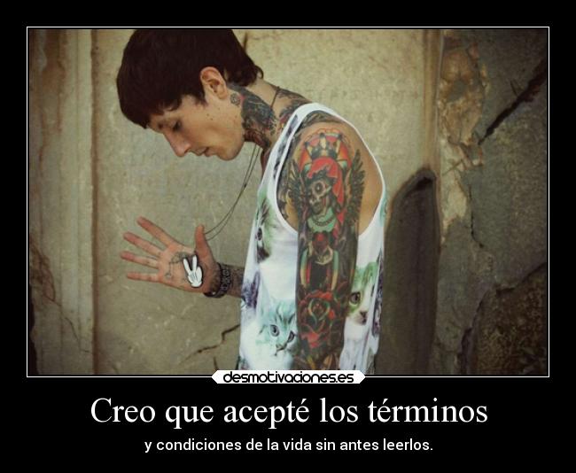 Creo que acepté los términos -