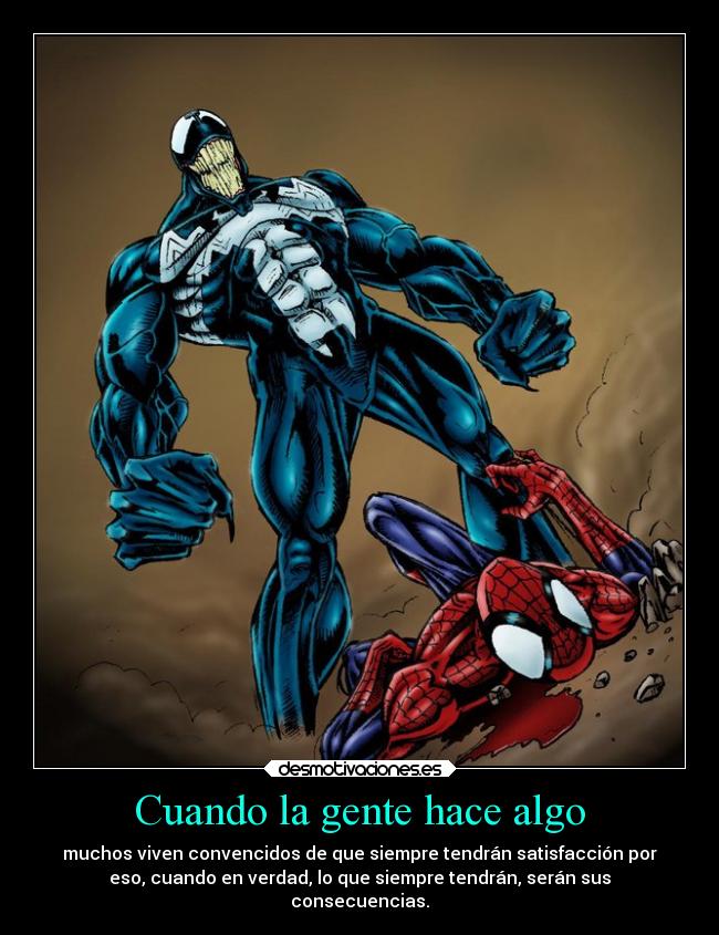 carteles enemigo clanderaulfc ejercitodemar venom spiderman desmotivaciones