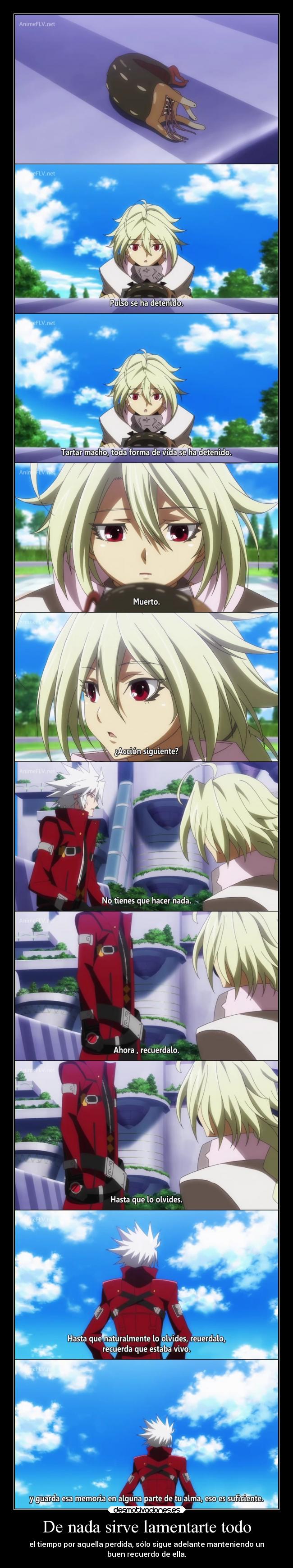 carteles blazblue anime lambda ragna jesshellscythe desmotivaciones
