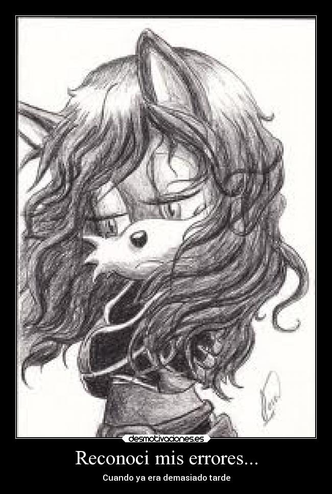 Reconoci mis errores... -