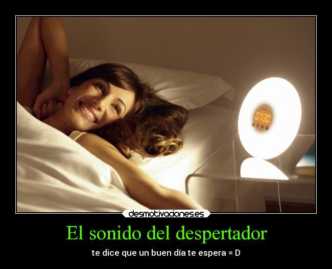 El sonido del despertador - te dice que un buen día te espera = D