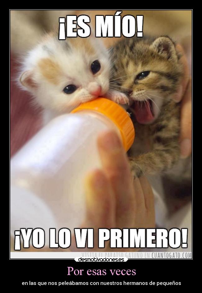 Por esas veces - en las que nos peleábamos con nuestros hermanos de pequeños