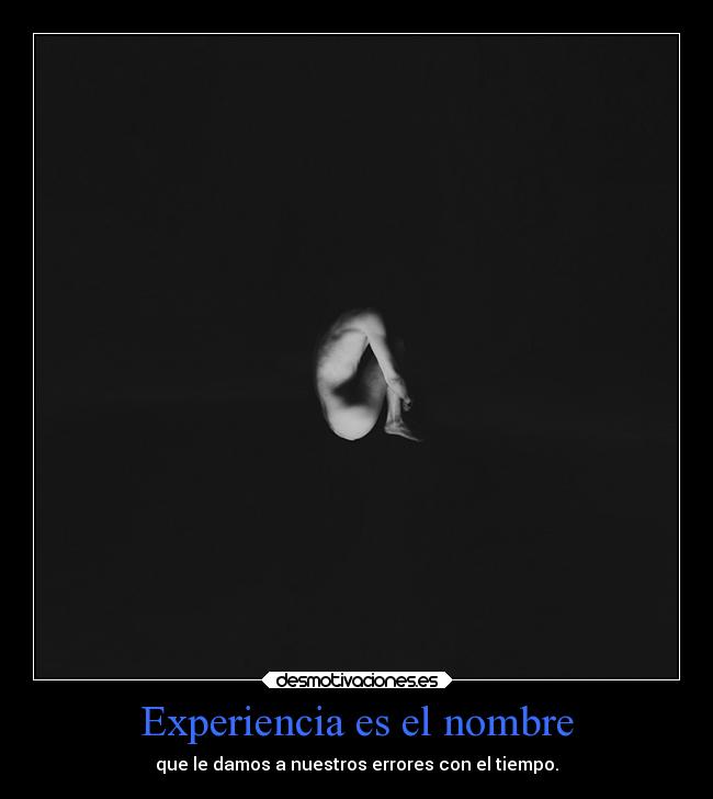 Experiencia es el nombre - que le damos a nuestros errores con el tiempo.
