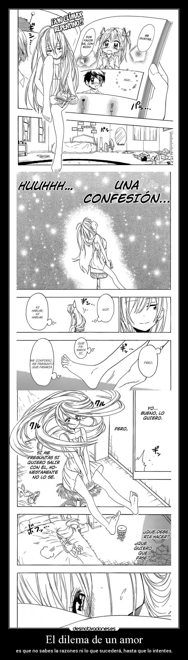 carteles amor anime dilema amor saber futuro ocurrir razon suceder hasta intentar arriesgar vida desmotivaciones