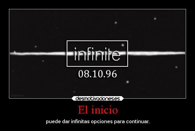 El inicio - puede dar infinitas opciones para continuar.