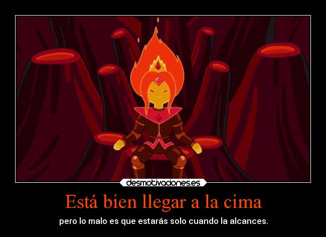 Está bien llegar a la cima -