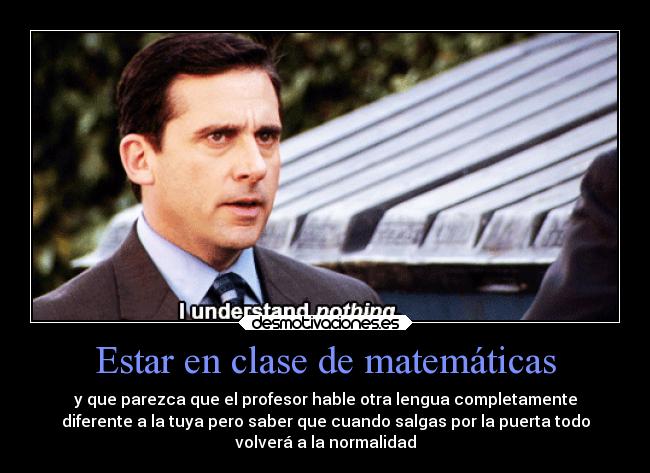 Estar en clase de matemáticas - 