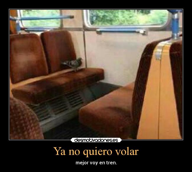 Ya no quiero volar - mejor voy en tren.
