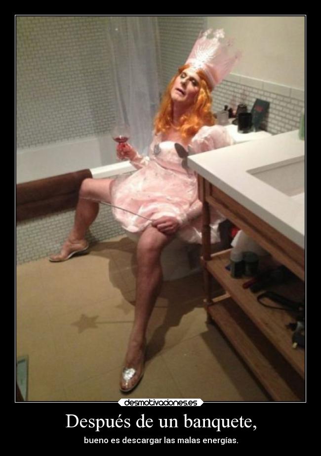 Después de un banquete, -