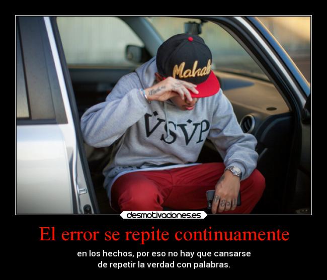 El error se repite continuamente -