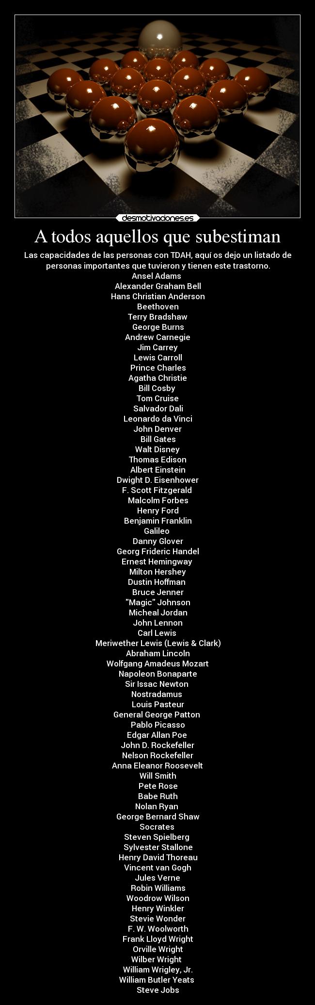 A todos aquellos que subestiman -