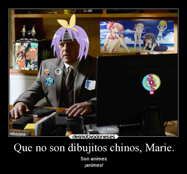 Que no son dibujitos chinos, Marie. - Son animes
¡animes!