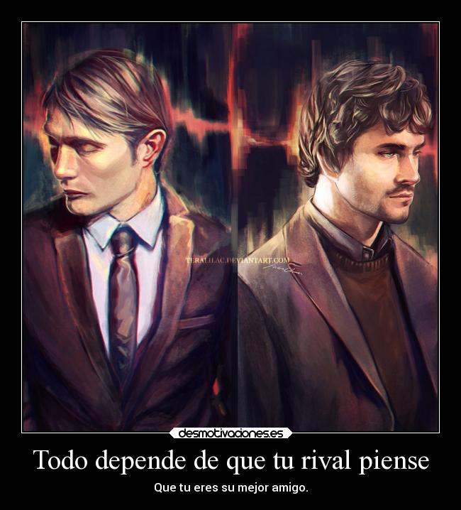 carteles enemigo lecter hannibal will graham cartas rival desmotivaciones