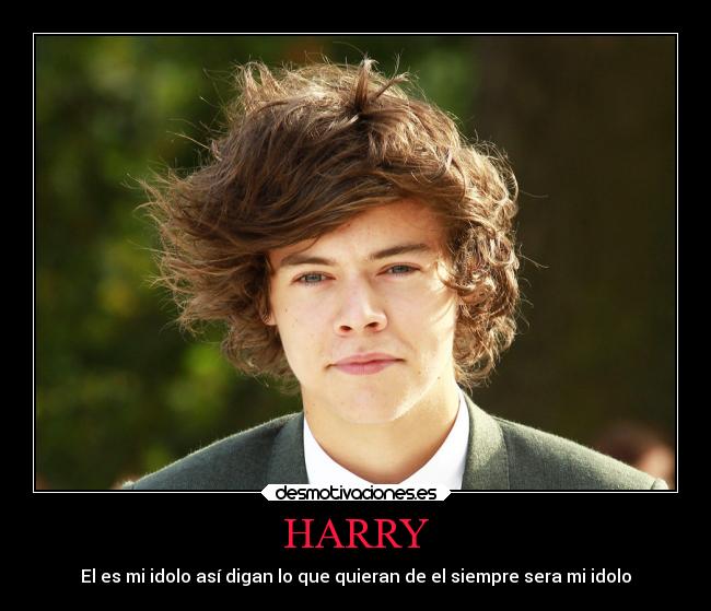 HARRY - El es mi idolo así digan lo que quieran de el siempre sera mi idolo