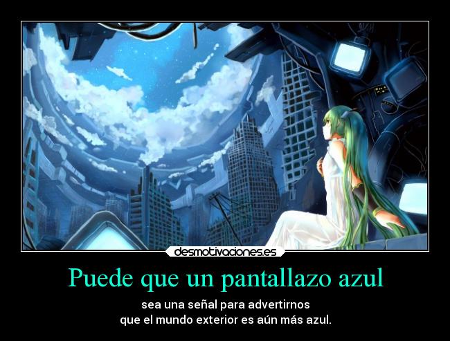 Puede que un pantallazo azul -