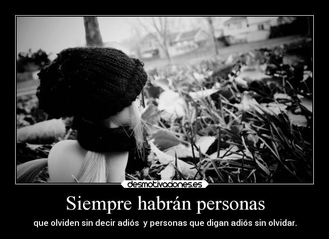 Siempre habrán personas - 