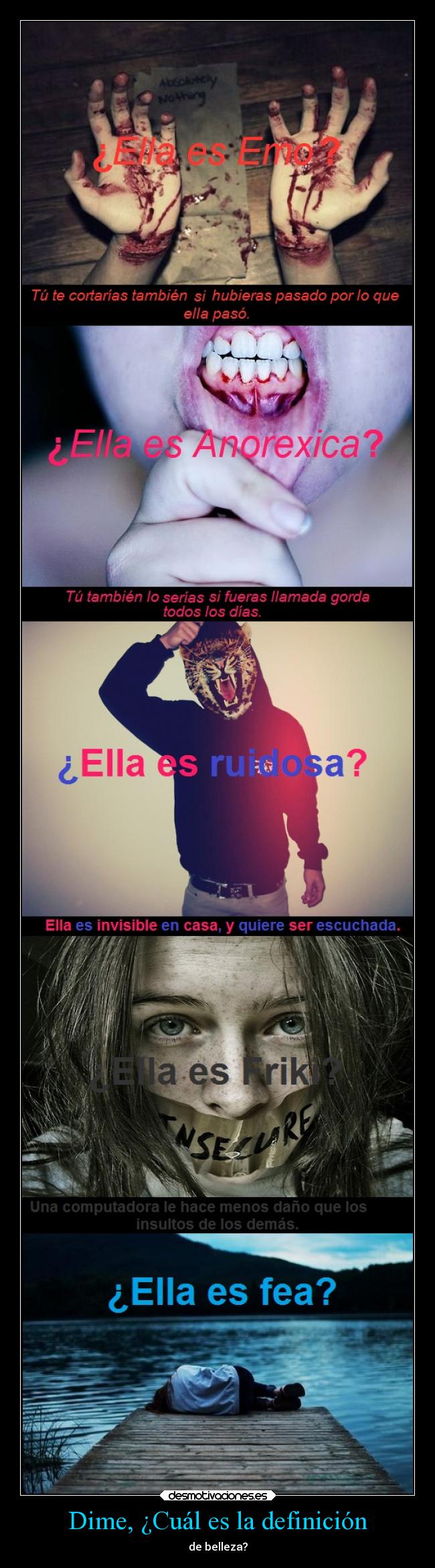 Dime, ¿Cuál es la definición - de belleza?