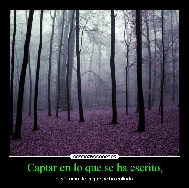 Captar en lo que se ha escrito, -