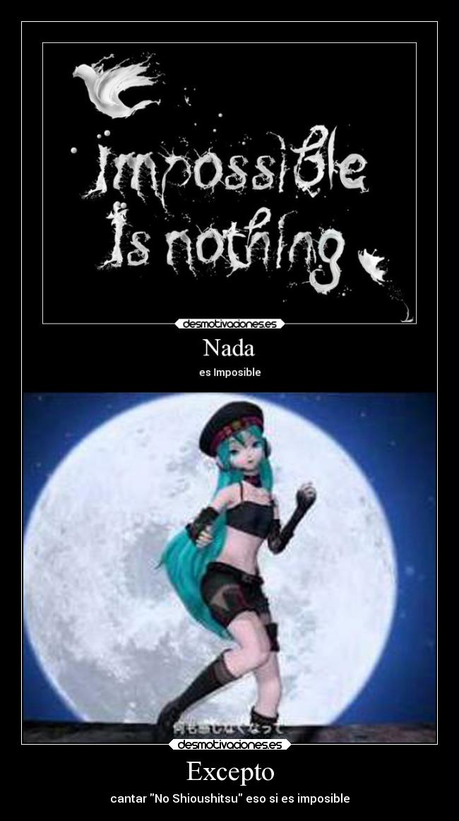 Excepto - cantar No Shioushitsu eso si es imposible