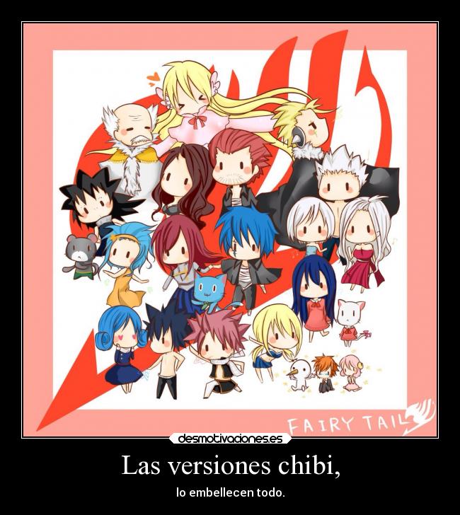 carteles anime chibi fairy tail amigos desmotivaciones