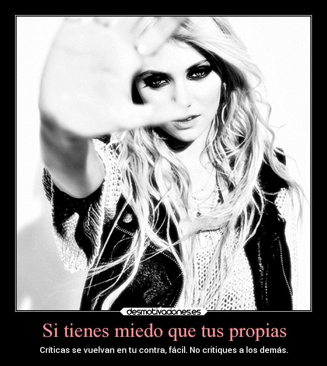 Si tienes miedo que tus propias - Críticas se vuelvan en tu contra, fácil. No critiques a los demás.