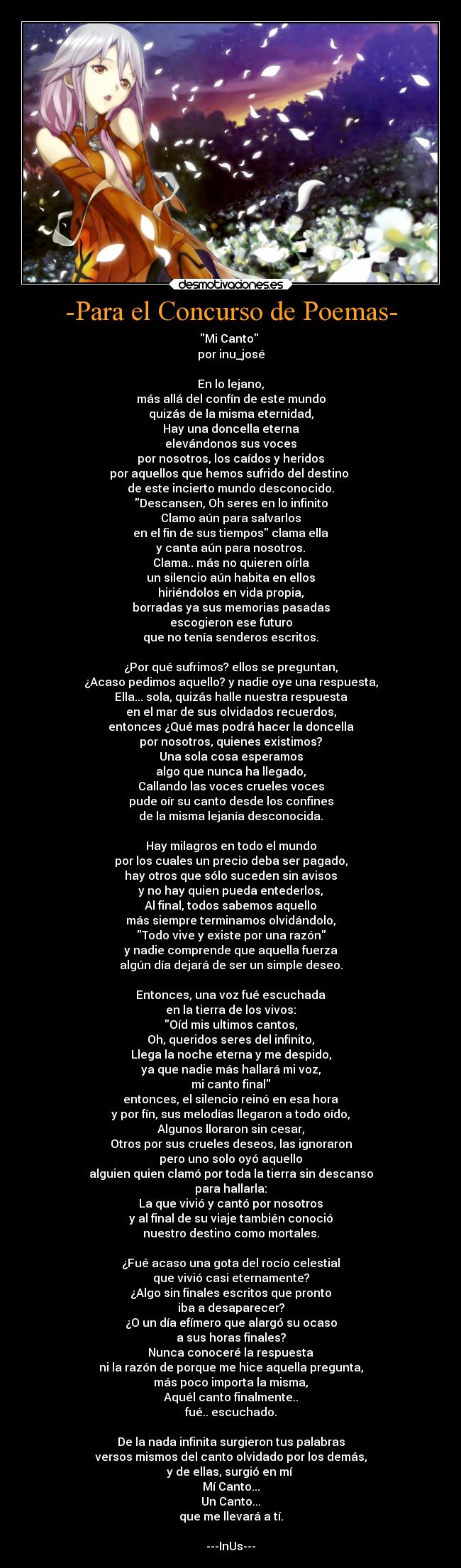 -Para el Concurso de Poemas- -