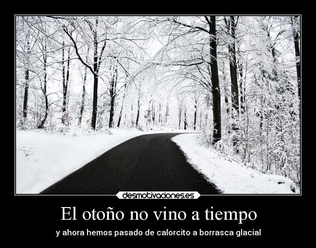 El otoño no vino a tiempo - y ahora hemos pasado de calorcito a borrasca glacial