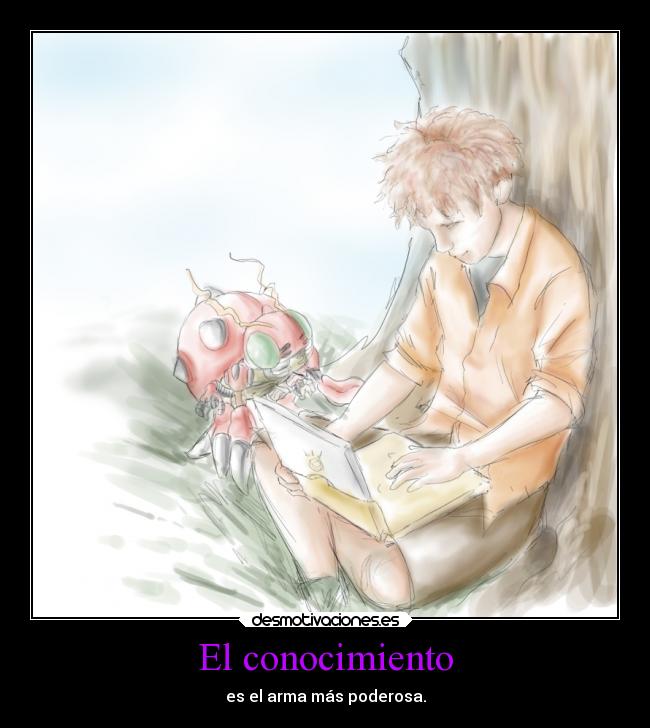 carteles izzy tentomon digimon emblema del conocimiento ronoa desmotivaciones