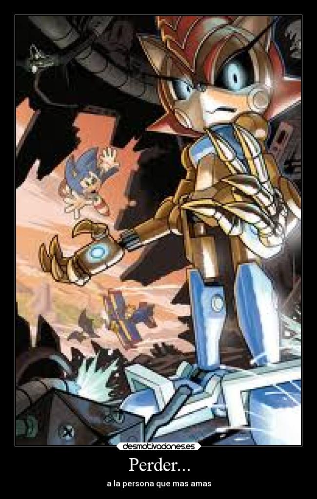 carteles sonic mecha sally desmotivaciones