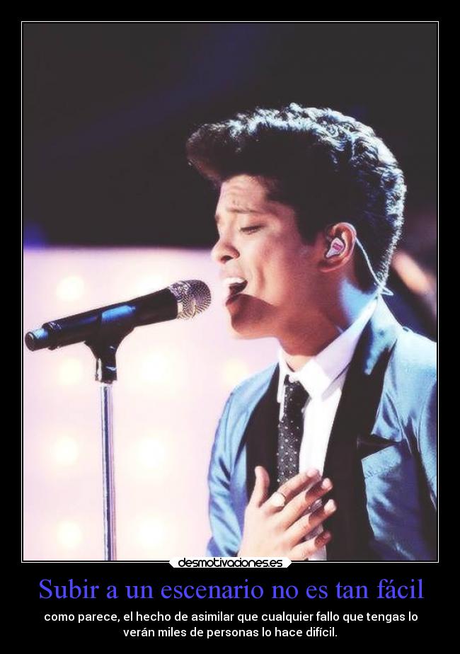 Subir a un escenario no es tan fácil -