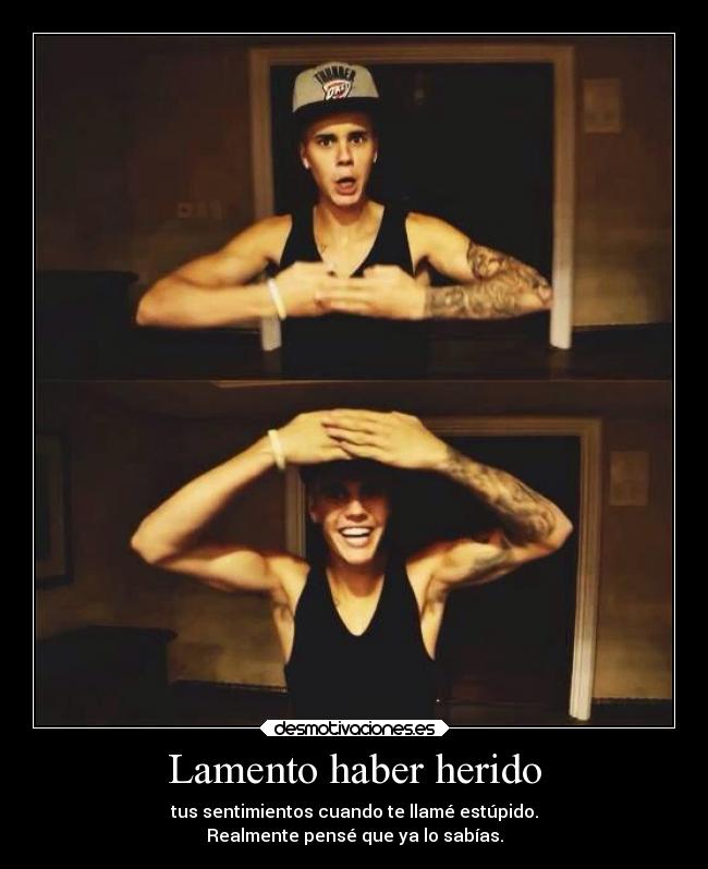 Lamento haber herido -