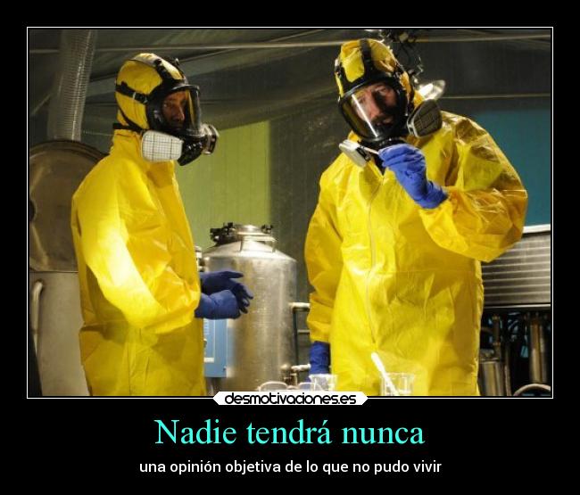 Nadie tendrá nunca - una opinión objetiva de lo que no pudo vivir