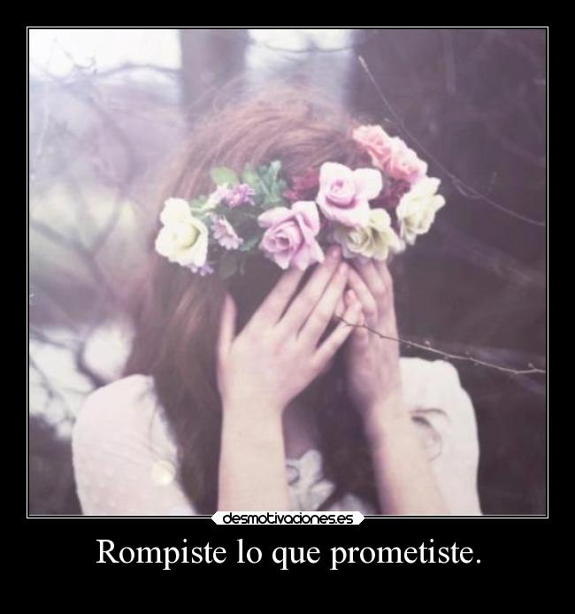 Rompiste lo que prometiste. - 