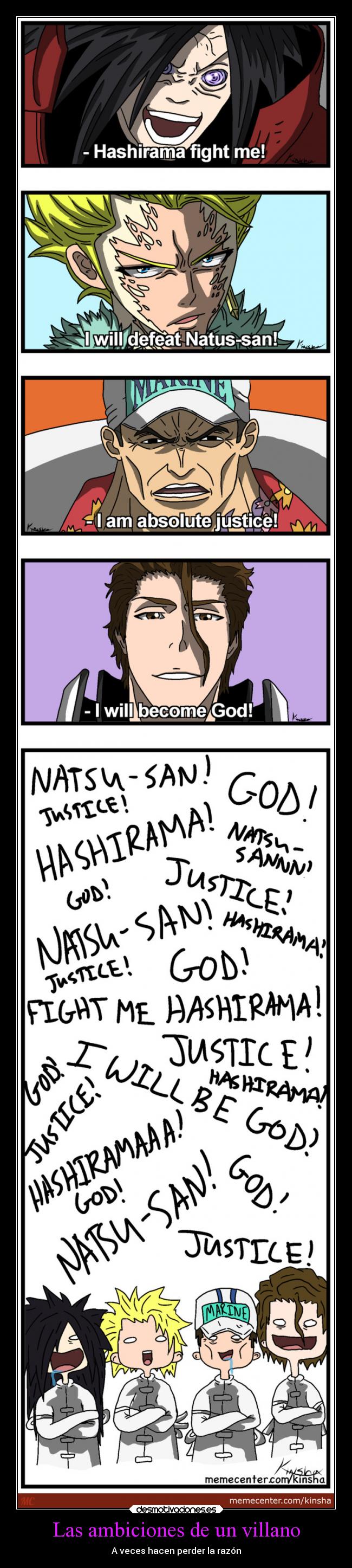 carteles anime naruto bleach one piece fairy tail desmotivaciones