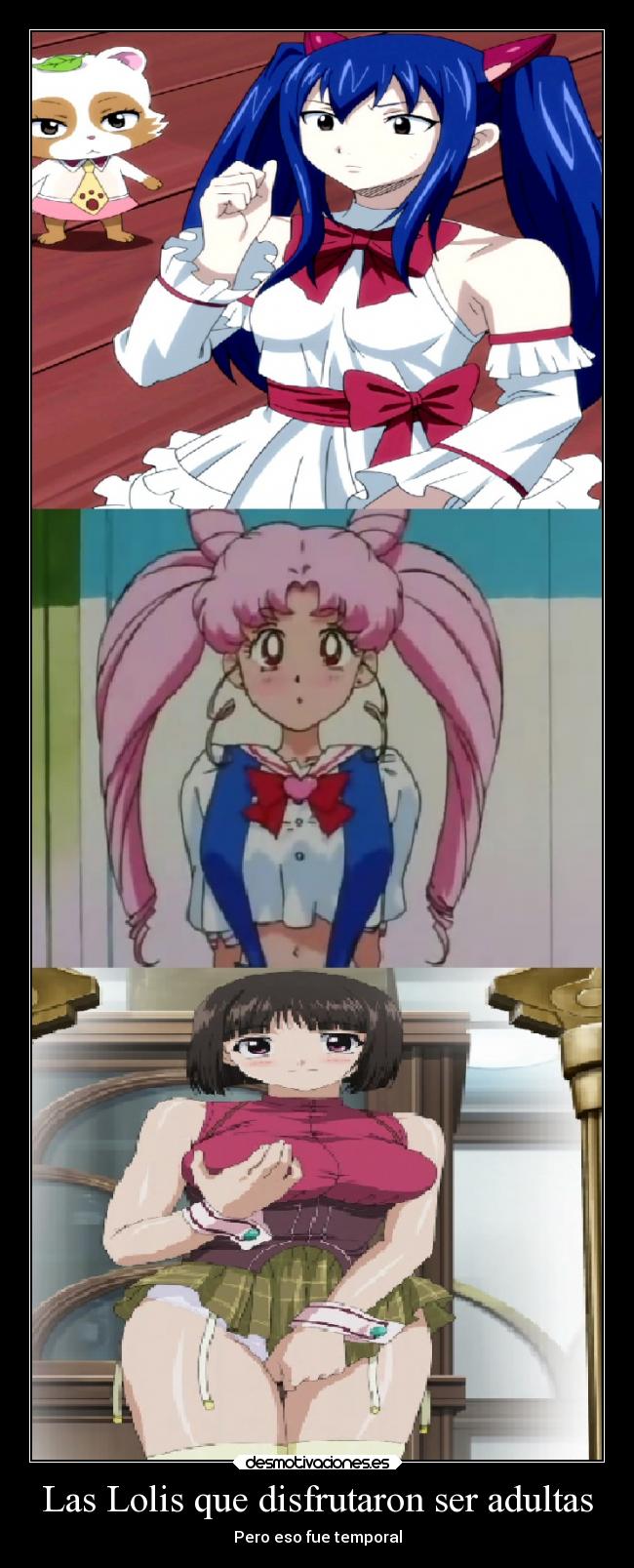 carteles anime fairy tail sailor moon rosario vampire wendy marvell chibiusa rini yukari sendou desmotivaciones