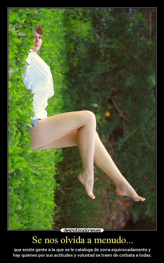 Se nos olvida a menudo... - que existe gente a la que se le cataloga de zorra equivocadamente y
hay quienes por sus actitudes y voluntad se traen de corbata a todas.