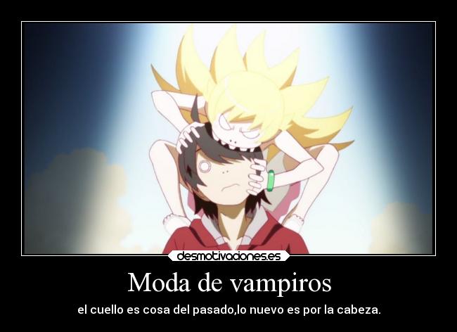 Moda de vampiros - el cuello es cosa del pasado,lo nuevo es por la cabeza.