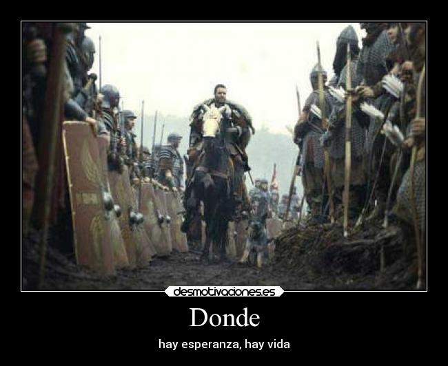 Donde - hay esperanza, hay vida