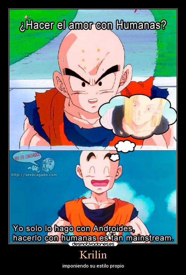 carteles devilbrigade ail dragon ball krilin androide sexo graciosas pareja destaca otra cosa desmotivaciones