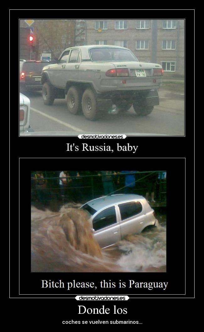 Donde los - coches se vuelven submarinos...