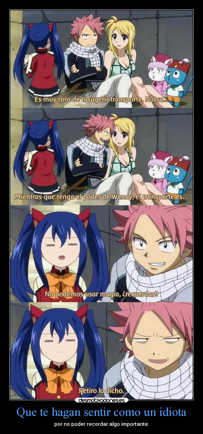 carteles fairy tail natsu wendy clandominadores ejercitodemar desmotivaciones