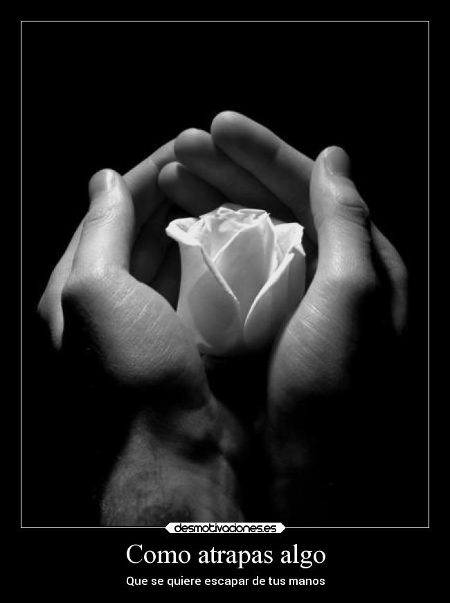 Como atrapas algo - Que se quiere escapar de tus manos