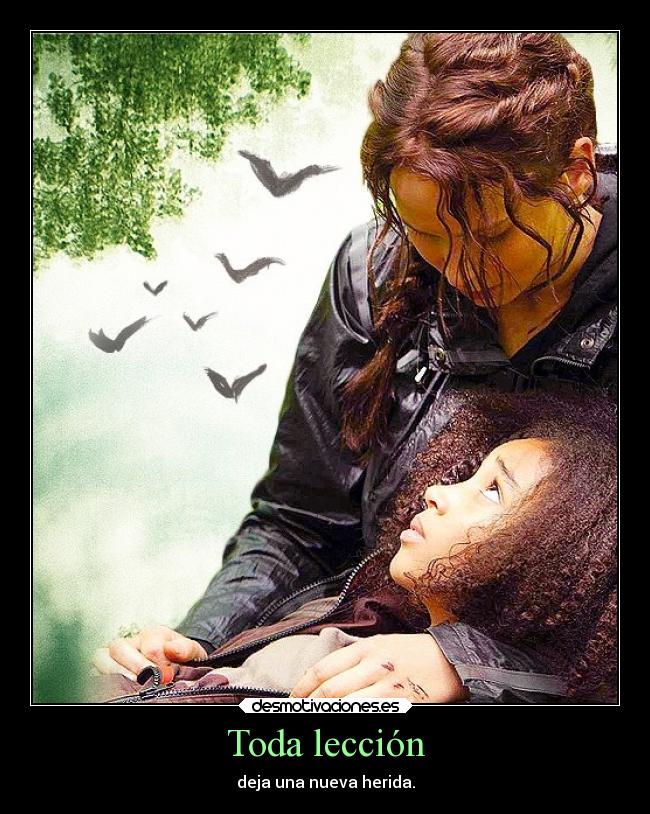 Toda lección - deja una nueva herida.