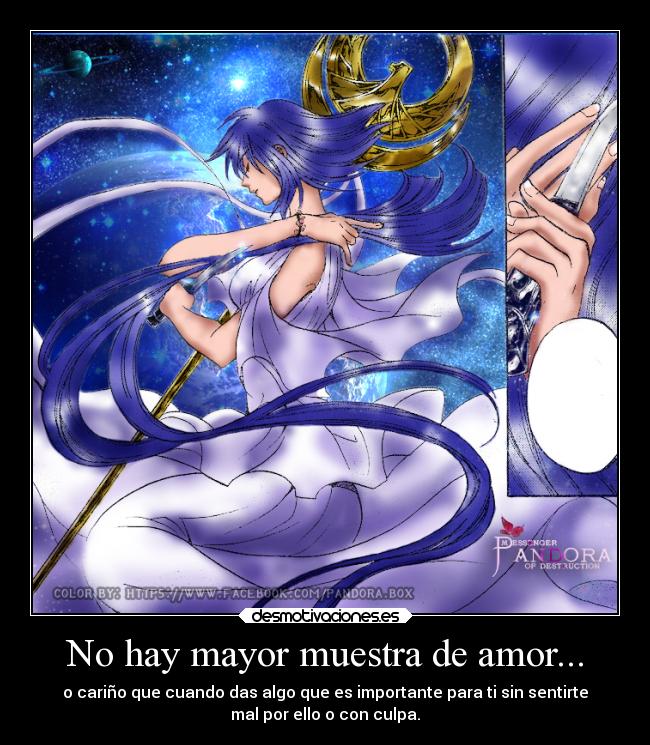 carteles amor anime muwigaraklan sasha atena saint seiya the lost canvas carino amor sin culpa sentimientos desmotivaciones