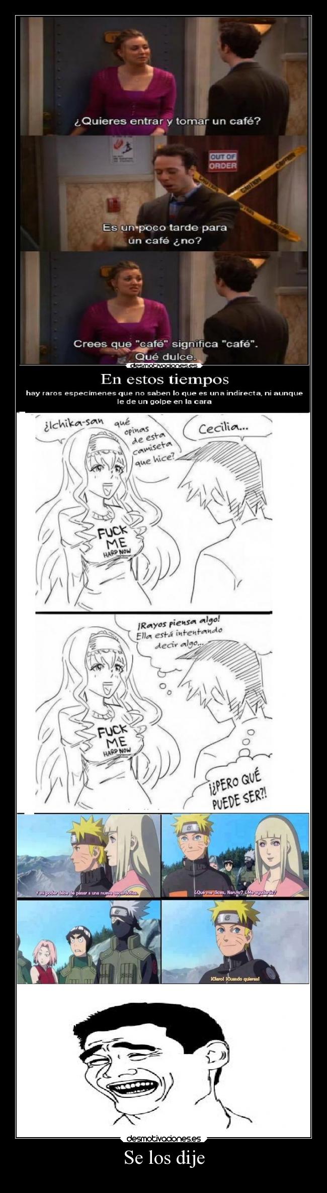 carteles vida anime naruto desmotivaciones