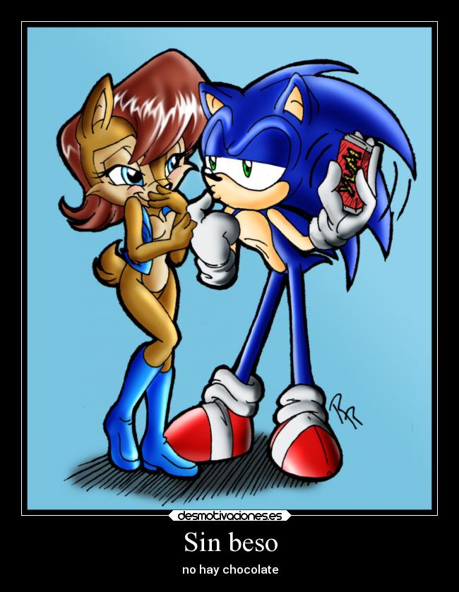 carteles sonic sally acorn sonally desmotivaciones