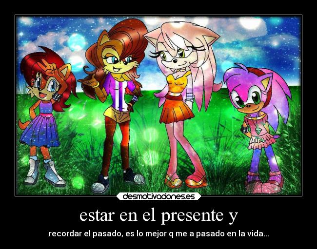 estar en el presente y -