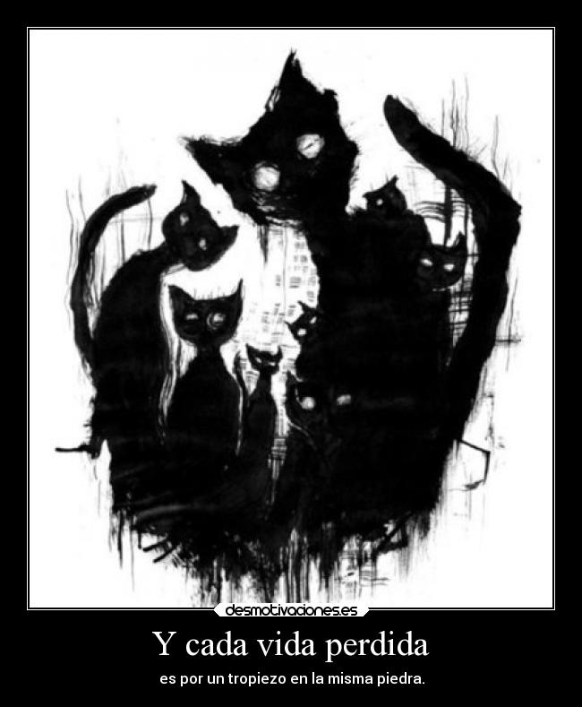 Y cada vida perdida - es por un tropiezo en la misma piedra.
